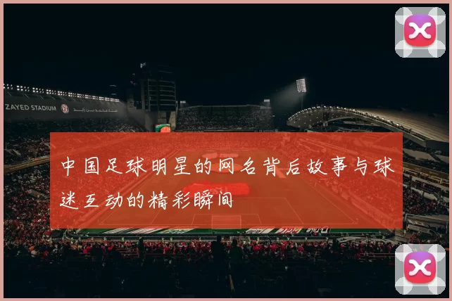 中国足球明星的网名背后故事与球迷互动的精彩瞬间